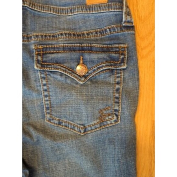 Seven 7 For All Mankind Jeans Womens Size 10 Denim Tapered Blue Mid Rise - Picture 8 of 15